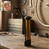 Mini Hand Air Pump with gold-plated body on white background