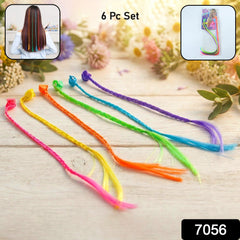 Stylish square hair clutch clip holding colourful braided hair extensions