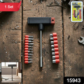 DeoDap T Handle Screwdriver Set with 20 interchangeable heads