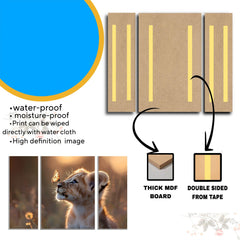 Wildlife lion art home decor