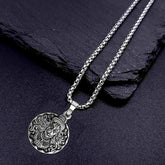 Hanuman Locket with Silver Chain Pendant