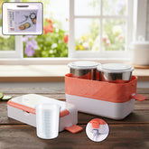 Electric Heated Lunch Box with Stainless Steel Containers