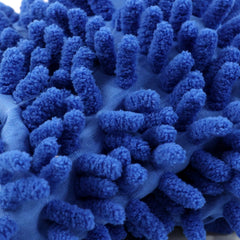 Microfiber wash mitt gently cleaning car surface
