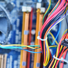 Multiple nylon cable ties laid out