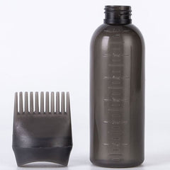Comb applicator bottle for hairdressing and styling