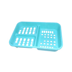 Detail of the self-draining base of the plastic soap holder