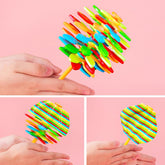 Spin Flower Candy rotating toy showing colorful spiral design