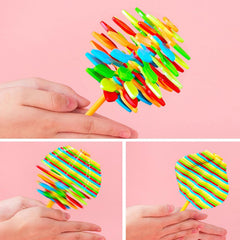 Spin Flower Candy rotating toy showing colorful spiral design