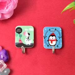 Jolly cartoon self-adhesive hook on surface