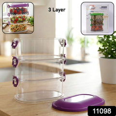 Airtight locking lids on food container set