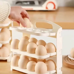 Close-up of egg compartments in storage tray