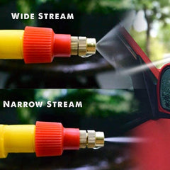 Spray bottle nozzle being used for garden watering