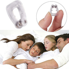 Silicone magnetic nose clip anti snore device