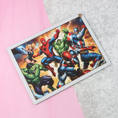 Educational wooden jigsaw puzzle with cartoon theme