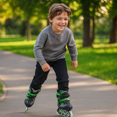 Fitness skates with safety straps