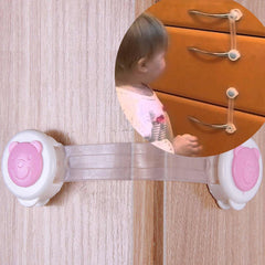 Durable one-piece baby safety strap lock.