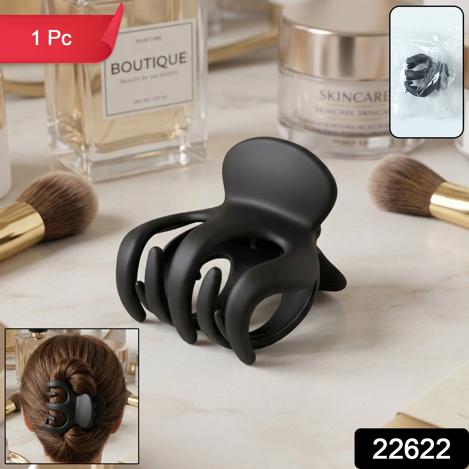 Strong grip matte hair claw clip featured product image