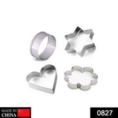 Stylish stainless steel cookie cutter set with multiple shapes