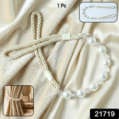 Decorative pearl curtain holder strap