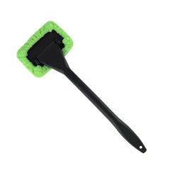 Portable microfiber car windshield cleaner with ergonomic handle
