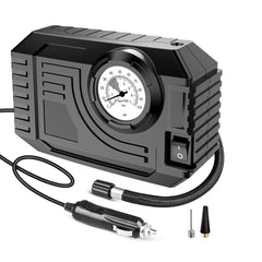 Portable tire inflator with bright LED light illuminated