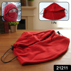 Winter Fleece Face Cover, Winter Cap (1 Pc)