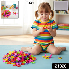 Children Playing with Building Blocks Toy