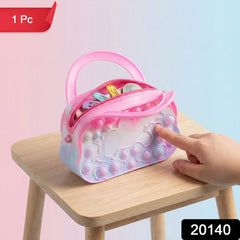 Rainbow pop it fidget coin pouch