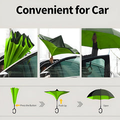 Closed foldable umbrella with C-shaped handle for kids