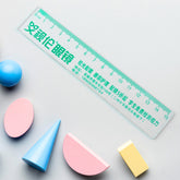 Premium Transparent 15cm Plastic Scale with Green Chinese Characters