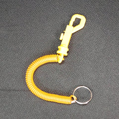 Coiled retractable keychain with carabiner clip