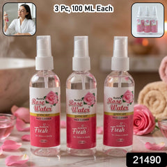refreshing rose water facial mist spray set