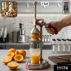 Stainless Steel Hand Press Juicer with Lever Handle