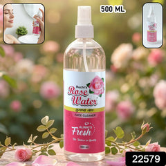 Rose Water Face Cleanser Spray Bottle (1 Pc, 500 ML)