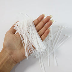 Nylon zip ties bundled holding cords