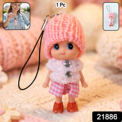 Mini Doll Keychain on Keyring