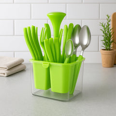 Fancy Stainless Steel Cutlery Set with Storage Holder