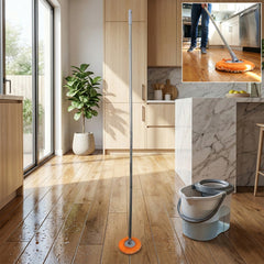 Multipurpose Spin Mop with microfiber round head and bucket system