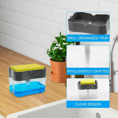 2-in-1 Soap Dispenser with built-in scrub holder