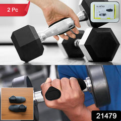 Close-up of ergonomic hand grip pads for workouts