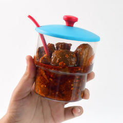 Pickle and Spice Organizer with Color-Coded Lids