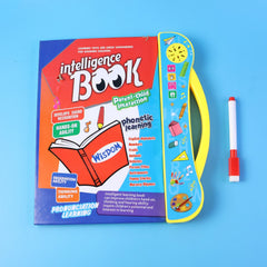 Open pages of musical learning book with numbers and letters