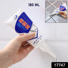 Tile gap filler in use sealing bathroom grout cracks