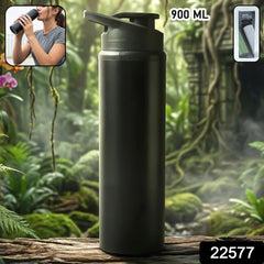 Premium Stainless Steel Sports Water Bottle with Flip Top Lid 900 ML