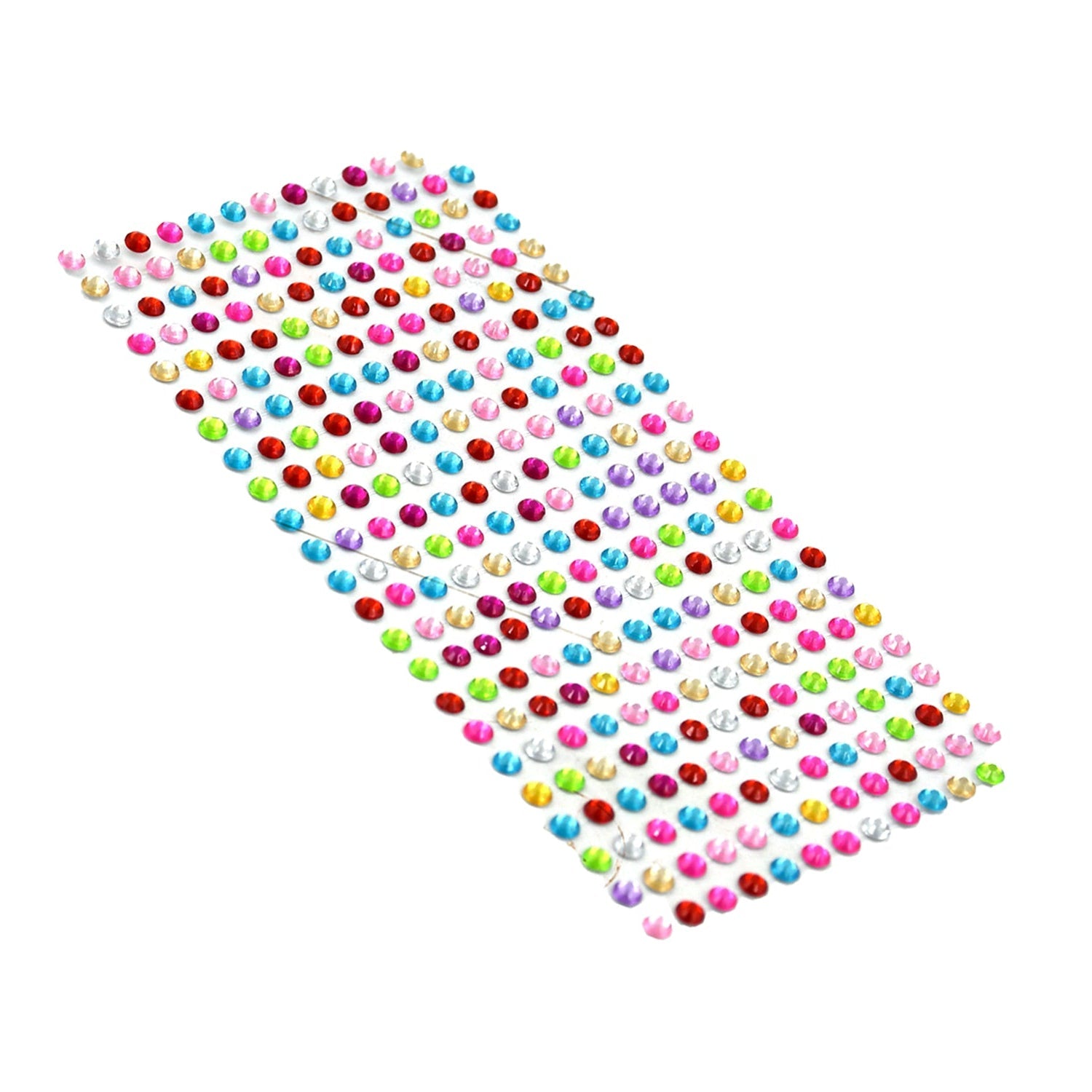 Self adhesive multi-size crystal stickers on sheet for crafts