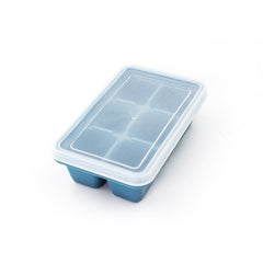 6-grid silicone ice tray showing flexibility