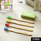 Eco-friendly bamboo toothbrush with soft bristles