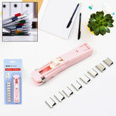 Portable paper clamp dispenser with 8 refill clips