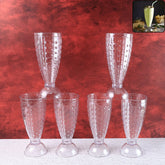 Supermom transparent plastic milkshake glass set front view
