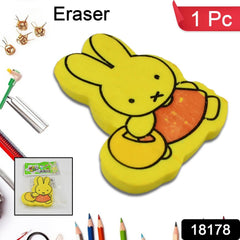 Single piece cartoon eraser with vibrant design